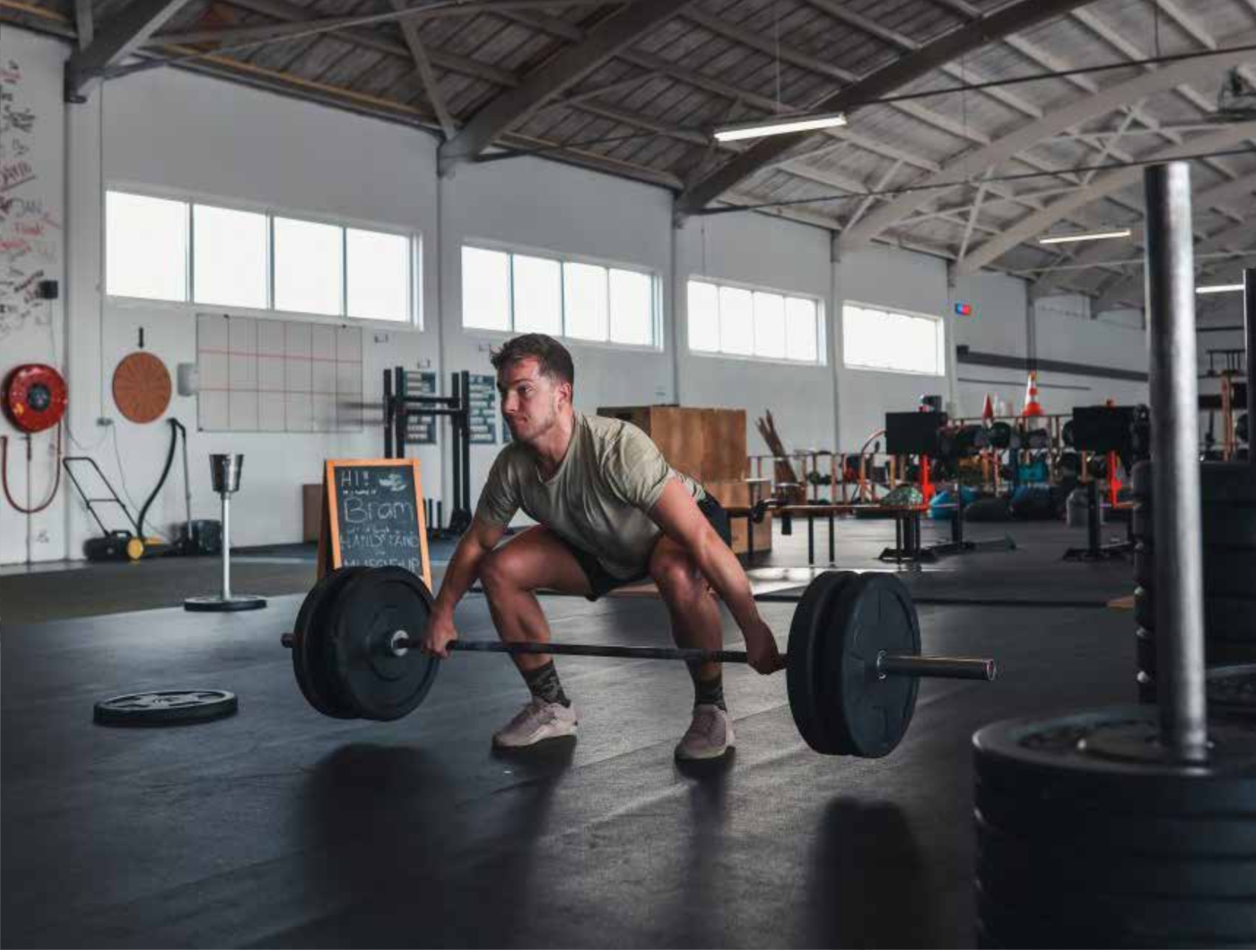 CrossFit Athlete lifting a heavy bar